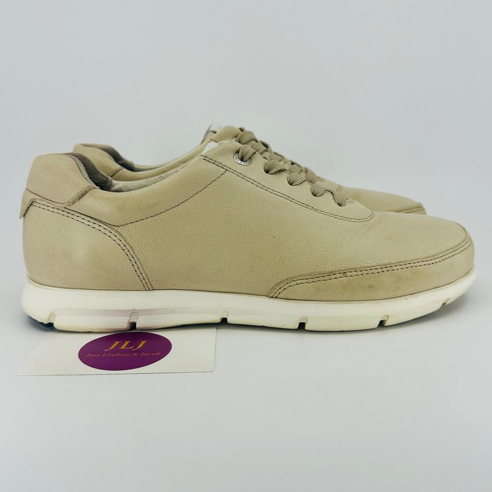 Birkenstock Women's Manitoba Beige Leather Comfort Sneakers Size 39 EU/ 8 US